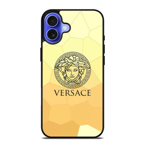 VERSACE LOGO GOLDEN MOZAIK iPhone 16 Case Cover VERSACE LOGO GOLDEN MOZAIK iPhone 16 Case Cover