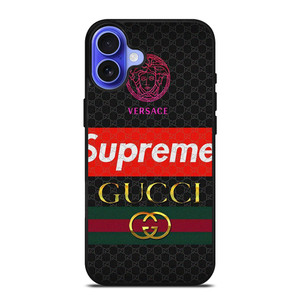 VERSACE SUPREME GUCCI LUXURY LOGO iPhone 16 Case Cover VERSACE SUPREME GUCCI LUXURY LOGO iPhone 16 Case Cover