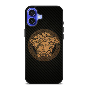 VERSACE WOOD AND CARBON LOGO iPhone 16 Case Cover VERSACE WOOD AND CARBON LOGO iPhone 16 Case Cover