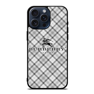 BURBERRY ICON GRAY PATTERN iPhone 15 Pro Max Case Cover