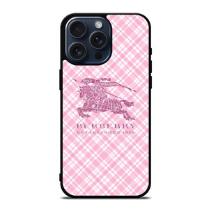 BURBERRY LOGO PINK PATTERN iPhone 15 Pro Max Case Cover