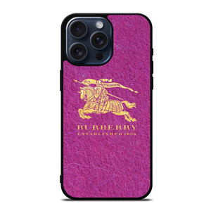 BURBERRY LOGO PINK iPhone 15 Pro Max Case Cover BURBERRY LOGO PINK iPhone 15 Pro Max Case Cover