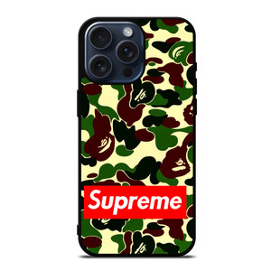 CAMO BAPE SUPREME iPhone 15 Pro Max Case Cover CAMO BAPE SUPREME iPhone 15 Pro Max Case Cover
