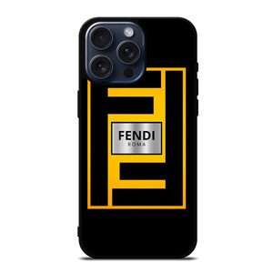 FENDI ROMA YELLOW LOGO iPhone 15 Pro Max Case Cover FENDI ROMA YELLOW LOGO iPhone 15 Pro Max Case Cover