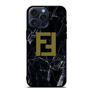 FENDY EMBLEM BLACK MARBLE iPhone 15 Pro Max Case Cover FENDY EMBLEM BLACK MARBLE iPhone 15 Pro Max Case Cover