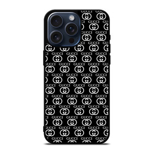 GUCCI COLLLAGE LOGO BLACK iPhone 15 Pro Max Case Cover GUCCI COLLLAGE LOGO BLACK iPhone 15 Pro Max Case Cover