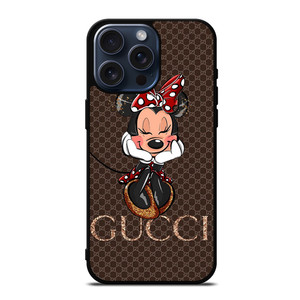GUCCI LOGO BROWN MINNIE MOUSE DISNEY iPhone 15 Pro Max Case Cover GUCCI LOGO BROWN MINNIE MOUSE DISNEY iPhone 15 Pro Max Case Cover