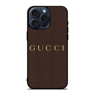 GUCCI LOGO BROWN PATTERN iPhone 15 Pro Max Case Cover GUCCI LOGO BROWN PATTERN iPhone 15 Pro Max Case Cover