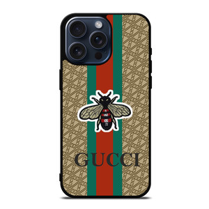 GUCCI LOGO PATTERN BEE iPhone 15 Pro Max Case Cover GUCCI LOGO PATTERN BEE iPhone 15 Pro Max Case Cover