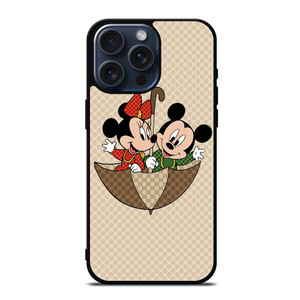 GUCCI MICKEY MINNIE MOUSE UMBRELLA iPhone 15 Pro Max Case Cover GUCCI MICKEY MINNIE MOUSE UMBRELLA iPhone 15 Pro Max Case Cover
