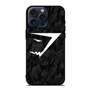 GYMSHARK BLACK CAMO iPhone 15 Pro Max Case Cover GYMSHARK BLACK CAMO iPhone 15 Pro Max Case Cover