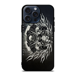 HARLEY DAVIDSON SKULL ENGINE iPhone 15 Pro Max Case Cover