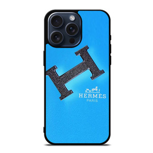 HERMES LOGO FASHION BLUE iPhone 15 Pro Max Case Cover HERMES LOGO FASHION BLUE iPhone 15 Pro Max Case Cover