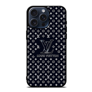 LOUIS VUITTON LV LOGO PATTERN NAVY iPhone 15 Pro Max Case Cover LOUIS VUITTON LV LOGO PATTERN NAVY iPhone 15 Pro Max Case Cover