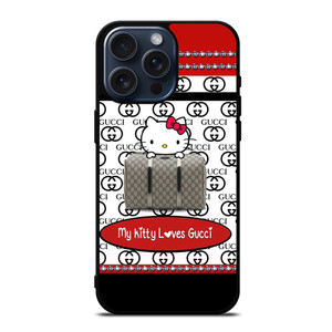 MY KITTY LOVES GUCCI LOGO iPhone 15 Pro Max Case Cover MY KITTY LOVES GUCCI LOGO iPhone 15 Pro Max Case Cover