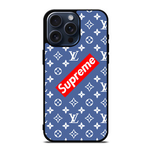 NEW SUPREME LOUIS VUITTON BLUE iPhone 15 Pro Max Case Cover NEW SUPREME LOUIS VUITTON BLUE iPhone 15 Pro Max Case Cover