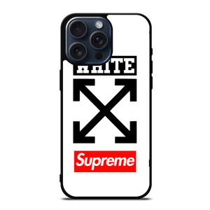 OFF WHITE SUPREME LOGO iPhone 15 Pro Max Case Cover OFF WHITE SUPREME LOGO iPhone 15 Pro Max Case Cover
