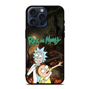 RICK AND MORTY HAPPY HALLOWEEN iPhone 15 Pro Max Case Cover RICK AND MORTY HAPPY HALLOWEEN iPhone 15 Pro Max Case Cover