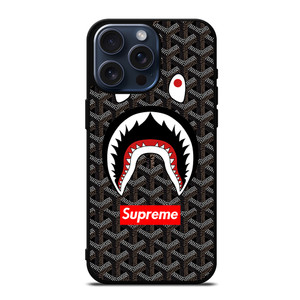 SUPREME BAPE SHARK GOYART iPhone 15 Pro Max Case Cover