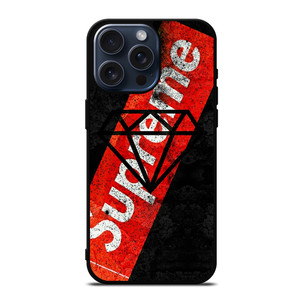 SUPREME DIAMOND SUPPLY CO BLACK iPhone 15 Pro Max Case Cover SUPREME DIAMOND SUPPLY CO BLACK iPhone 15 Pro Max Case Cover
