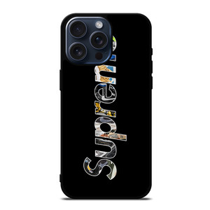 SUPREME NIKE SNEAKERS BLACK iPhone 15 Pro Max Case Cover SUPREME NIKE SNEAKERS BLACK iPhone 15 Pro Max Case Cover