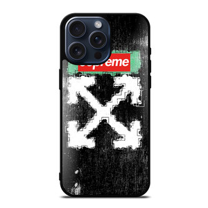 SUPREME OFF WHITE iPhone 15 Pro Max Case Cover SUPREME OFF WHITE iPhone 15 Pro Max Case Cover