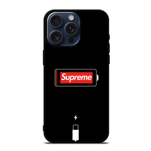 SUPREME PHONE LOW BATTERY iPhone 15 Pro Max Case Cover SUPREME PHONE LOW BATTERY iPhone 15 Pro Max Case Cover