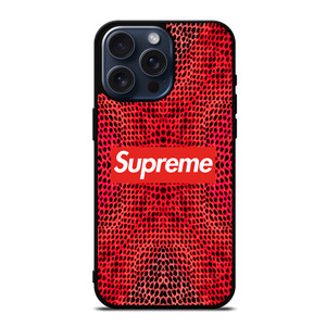 SUPREME RED SNAKE SKIN iPhone 15 Pro Max Case Cover SUPREME RED SNAKE SKIN iPhone 15 Pro Max Case Cover