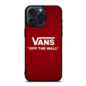 VANS OFF THE WALL RED CARBON iPhone 15 Pro Max Case Cover VANS OFF THE WALL RED CARBON iPhone 15 Pro Max Case Cover