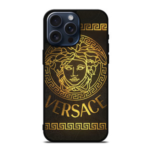 VERSACE GOLD LOGO ORNAMENT iPhone 15 Pro Max Case Cover VERSACE GOLD LOGO ORNAMENT iPhone 15 Pro Max Case Cover