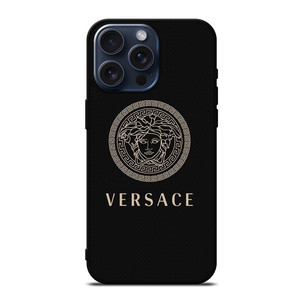 VERSACE LOGO ICON CARBON iPhone 15 Pro Max Case Cover VERSACE LOGO ICON CARBON iPhone 15 Pro Max Case Cover