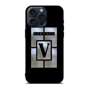 VERSACE LOGO SILVER iPhone 15 Pro Max Case Cover