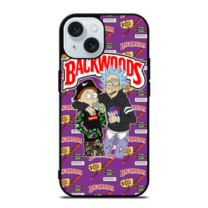 BACKWOODS CIGAR RICK AND MORTY iPhone 15 Case Cover BACKWOODS CIGAR RICK AND MORTY iPhone 15 Case Cover