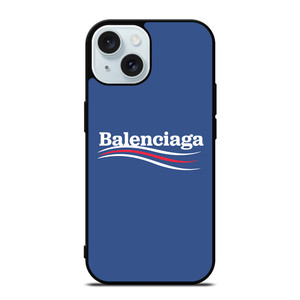 BALENCIAGA LOGO BLUE iPhone 15 Case Cover