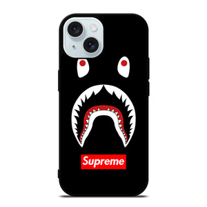 BAPE CAMO SHARK SUPREME BLACK iPhone 15 Case Cover BAPE CAMO SHARK SUPREME BLACK iPhone 15 Case Cover