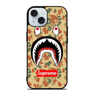 BAPE CAMO SHARK SUPREME iPhone 15 Case Cover BAPE CAMO SHARK SUPREME iPhone 15 Case Cover
