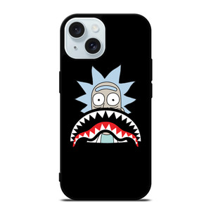 BAPE SHARK RICK AND MORTY iPhone 15 Case Cover BAPE SHARK RICK AND MORTY iPhone 15 Case Cover