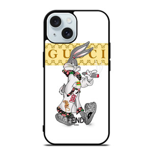 BUGS BUNNY GUCCI FENDI ROMA LOGO iPhone 15 Case Cover BUGS BUNNY GUCCI FENDI ROMA LOGO iPhone 15 Case Cover