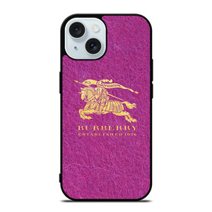 BURBERRY LOGO PINK iPhone 15 Case Cover BURBERRY LOGO PINK iPhone 15 Case Cover