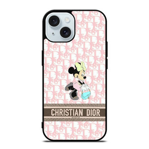 CHRISTIAN DIOR PARIS PINK MINNIE MOUSE DISNEY iPhone 15 Case Cover CHRISTIAN DIOR PARIS PINK MINNIE MOUSE DISNEY iPhone 15 Case Cover
