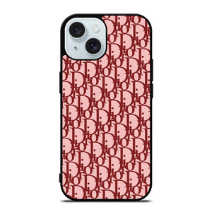CHRISTIAN DIOR RED CHRISTIAN DIOR PARIS MONOGRAM iPhone 15 Case Cover CHRISTIAN DIOR RED CHRISTIAN DIOR PARIS MONOGRAM iPhone 15 Case Cover