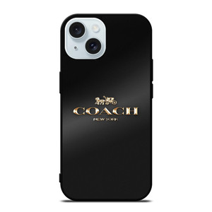 COACH NEW YORK GOLDEN LOGO iPhone 15 Case Cover COACH NEW YORK GOLDEN LOGO iPhone 15 Case Cover