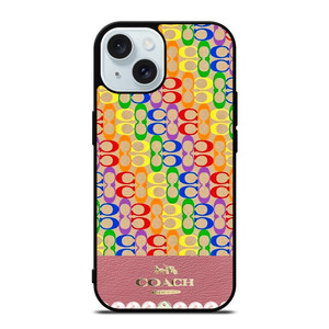 COACH NEW YORK ICON PINK LOGO iPhone 15 Case Cover COACH NEW YORK ICON PINK LOGO iPhone 15 Case Cover