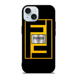 FENDI ROMA YELLOW LOGO iPhone 15 Case Cover FENDI ROMA YELLOW LOGO iPhone 15 Case Cover