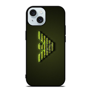 GIORGIO ARMANI GREEN EMBLEM iPhone 15 Case Cover GIORGIO ARMANI GREEN EMBLEM iPhone 15 Case Cover