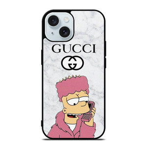 GUCCI BART SIMPSONS MARBLE iPhone 15 Case Cover GUCCI BART SIMPSONS MARBLE iPhone 15 Case Cover