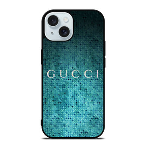 GUCCI LOGO BLUE POLKADOTS iPhone 15 Case Cover