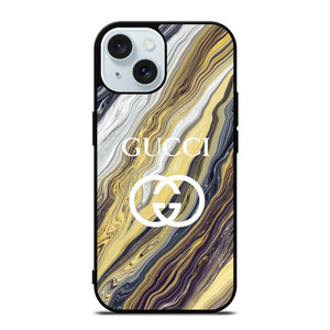 GUCCI LOGO EMBLEM ON GOLDEN MARBLE iPhone 15 Case Cover GUCCI LOGO EMBLEM ON GOLDEN MARBLE iPhone 15 Case Cover