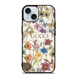 GUCCI LOGO FASHION FLOWERS iPhone 15 Case Cover GUCCI LOGO FASHION FLOWERS iPhone 15 Case Cover