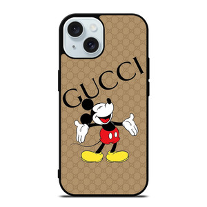 GUCCI LOGO ICON X MICKEY MOUSE DISNEY iPhone 15 Case Cover GUCCI LOGO ICON X MICKEY MOUSE DISNEY iPhone 15 Case Cover